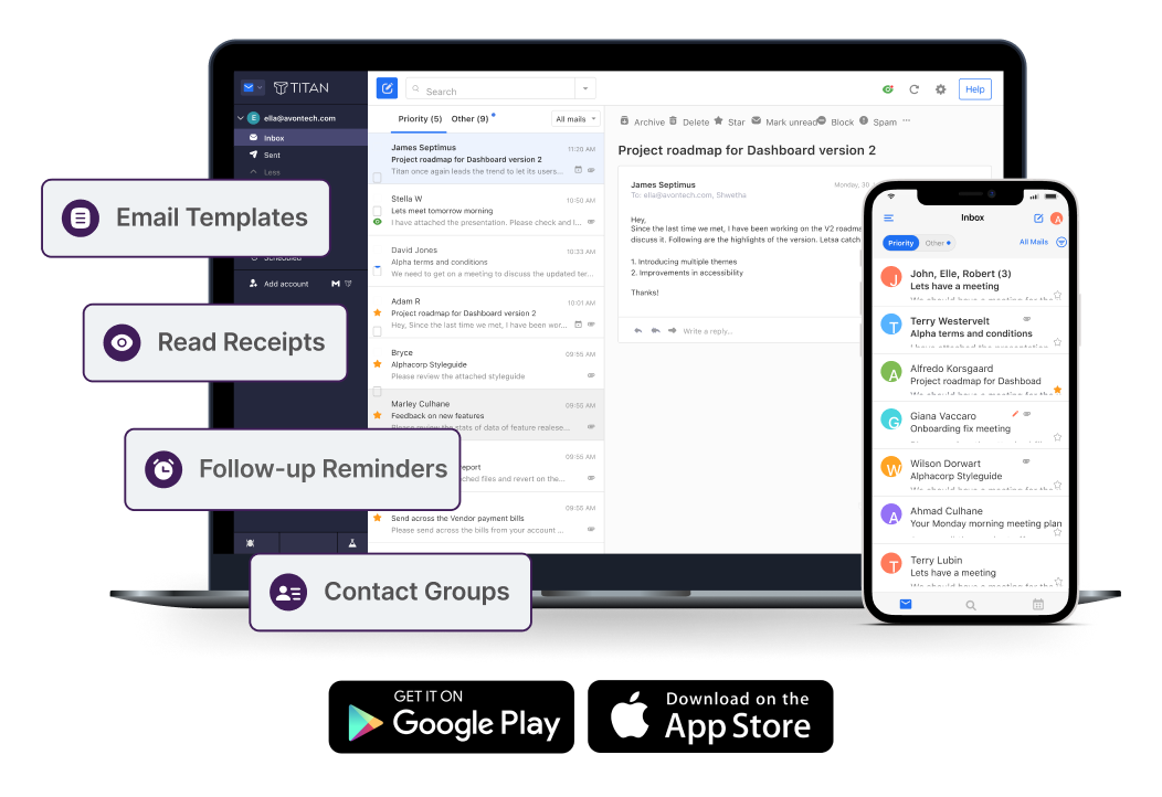 Titan Email para negocios